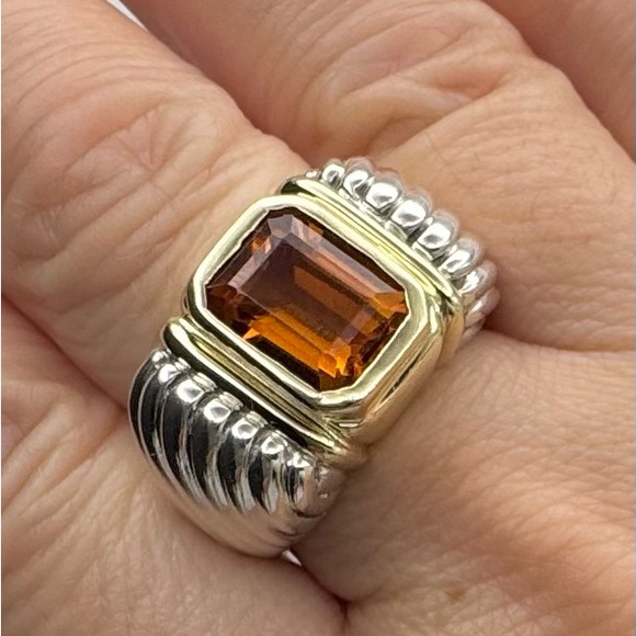 David Yurman Renaissance Ring With Citrine And Gold - Picture 4 of 6